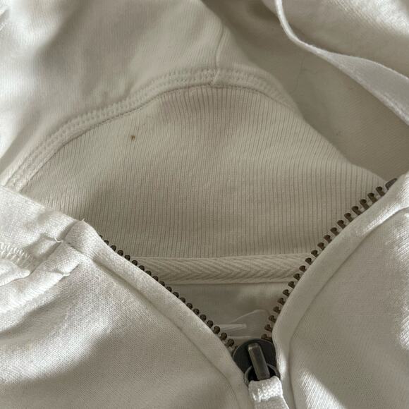 Helmut Lang Full Zip Hoodie Drawstring Jacket White Womens Size Large - Picture 4 of 9